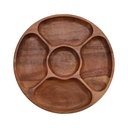Vague Round Wooden Fruit Tray 32 cm / 13"