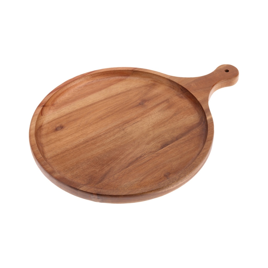 Vague Round Wooden Food Tray 40 cm