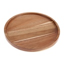 Vague Round Wooden Tray 26 cm