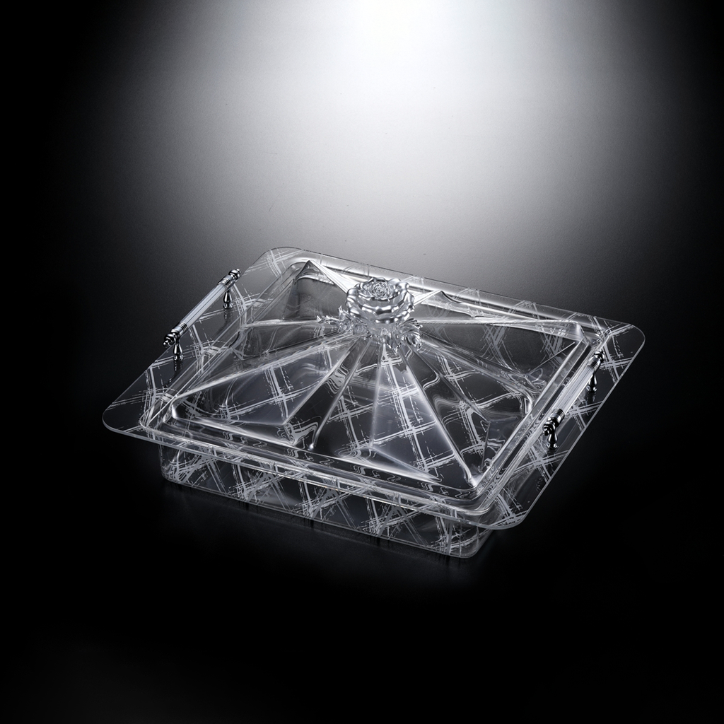 Vague Acrylic Serving Set - Silver