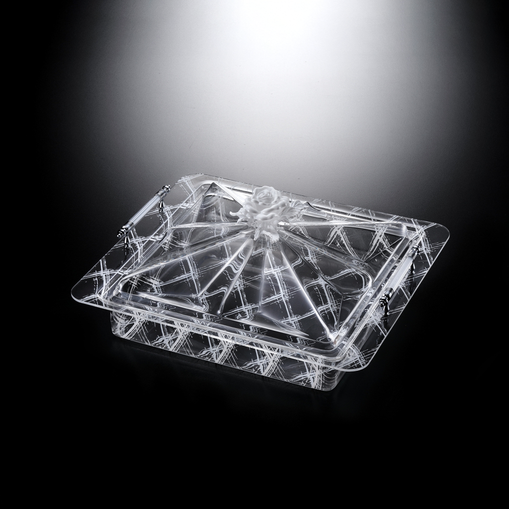 Vague Acrylic Serving Set - White