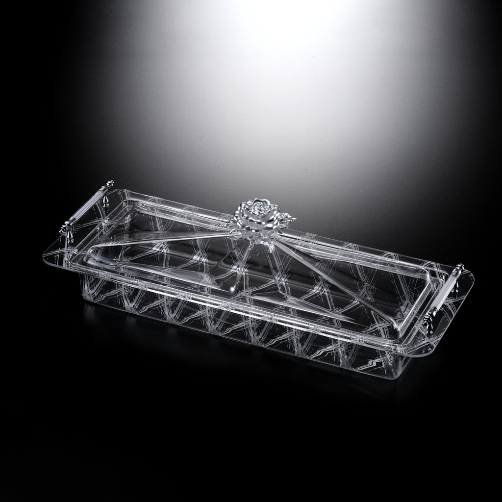 Vague Acrylic Serving Set - Silver