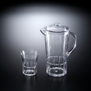Vague Acrylic Jug Set with 6 Cups Transparent Taiwan