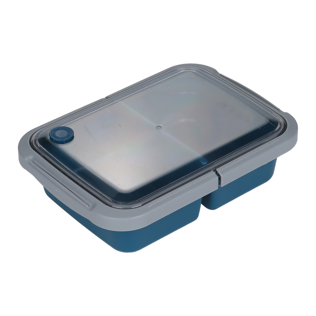 Vague Plastic Two Compartment Lunch Box 1 Liter