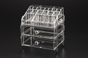 Vague Medium Acrylic Cosmetic Jewelery Box 2 Drawer