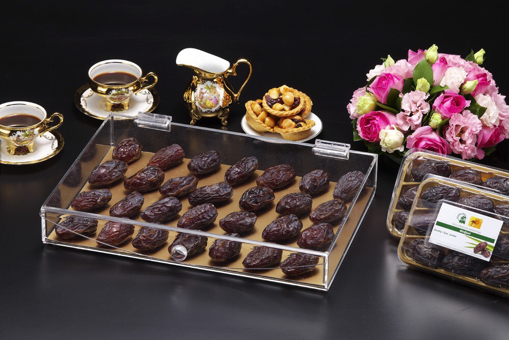 صندوق أكريلك للحلوى بغطاء 36 سم