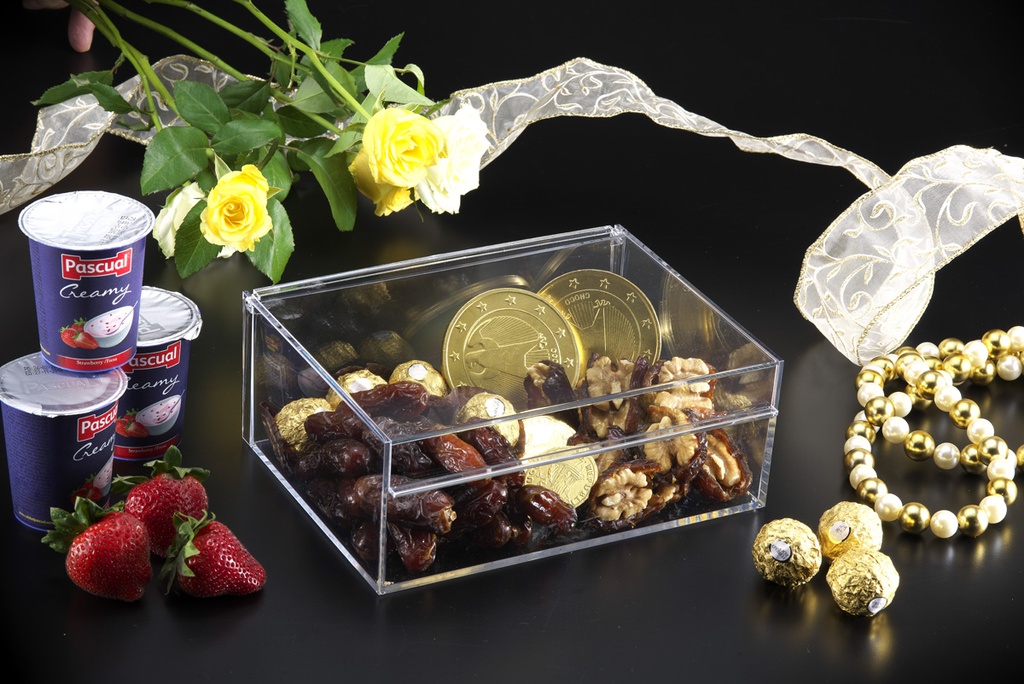 Vague Acrylic Dates Serving Flip Box