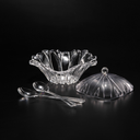 Vague Acrylic Salad Bowl with Spoon & Fork Servers