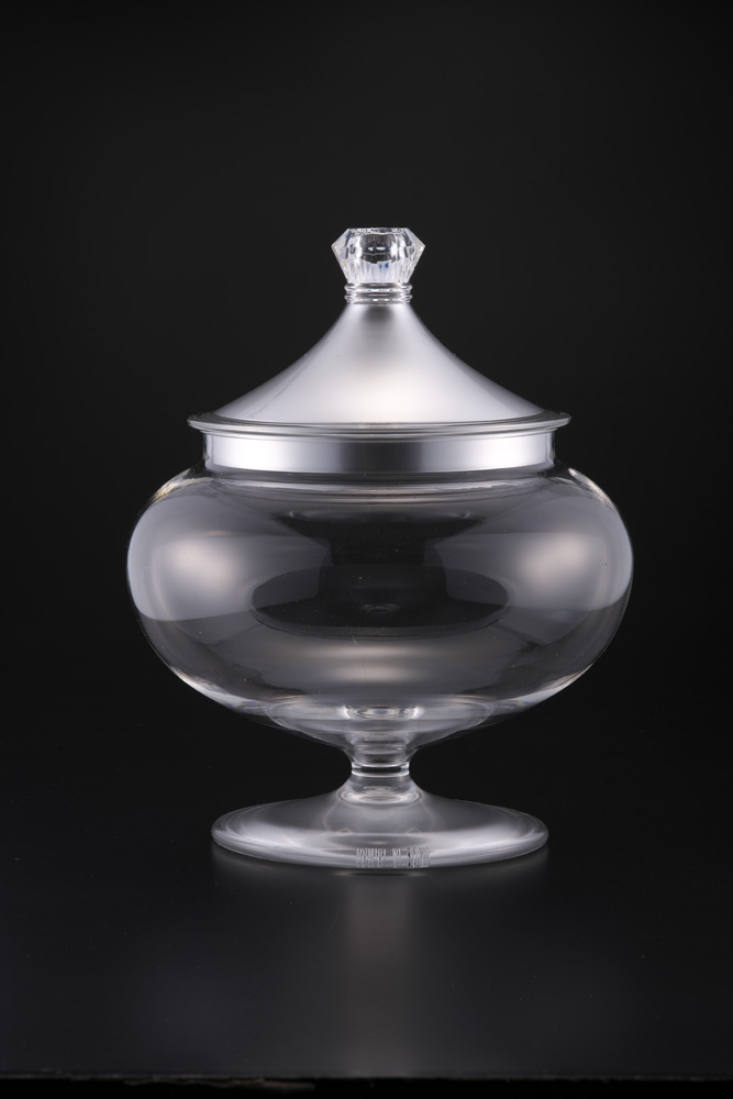 Vague Acrylic Crown Candy Box Large Silver