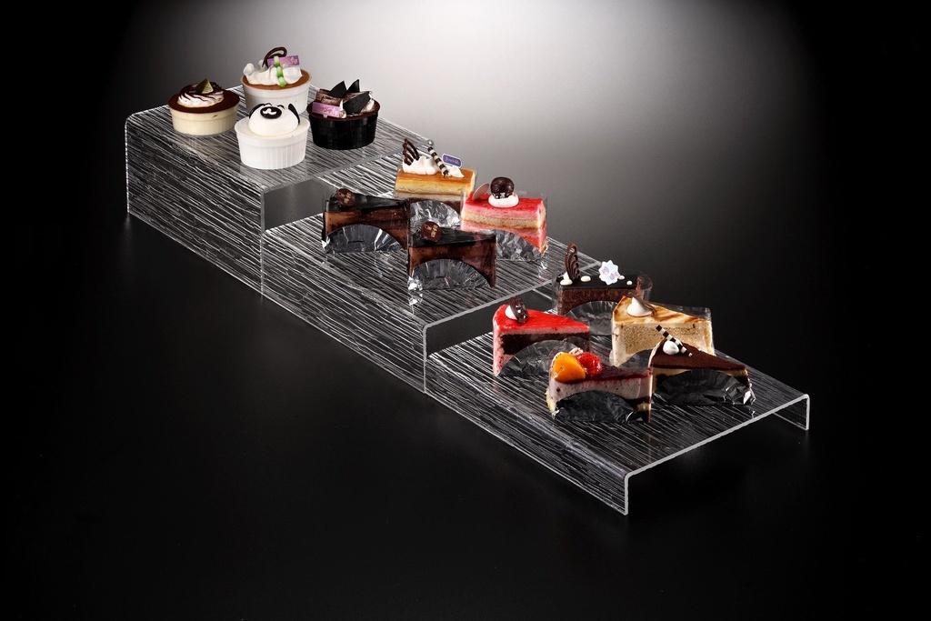 Vague Acrylic Dessert Display Set/3 Bark Clear Taiwan