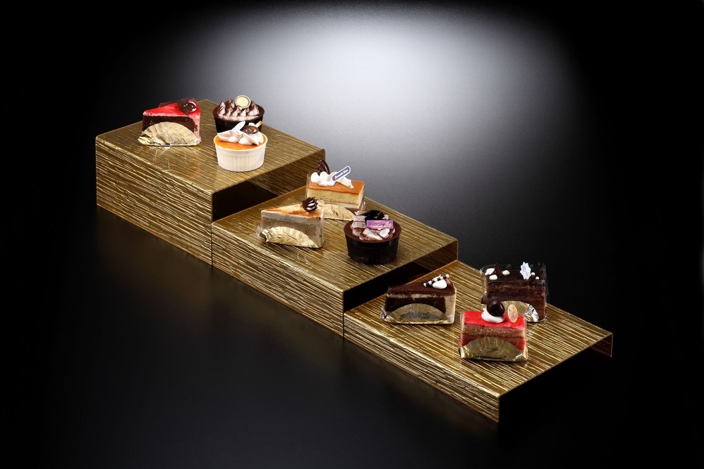 Vague Acrylic Dessert Display Set/3 Bark Golden Taiwan