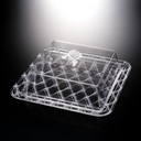 Vague Acrylic Square Serving Set 37.5 cm White Design