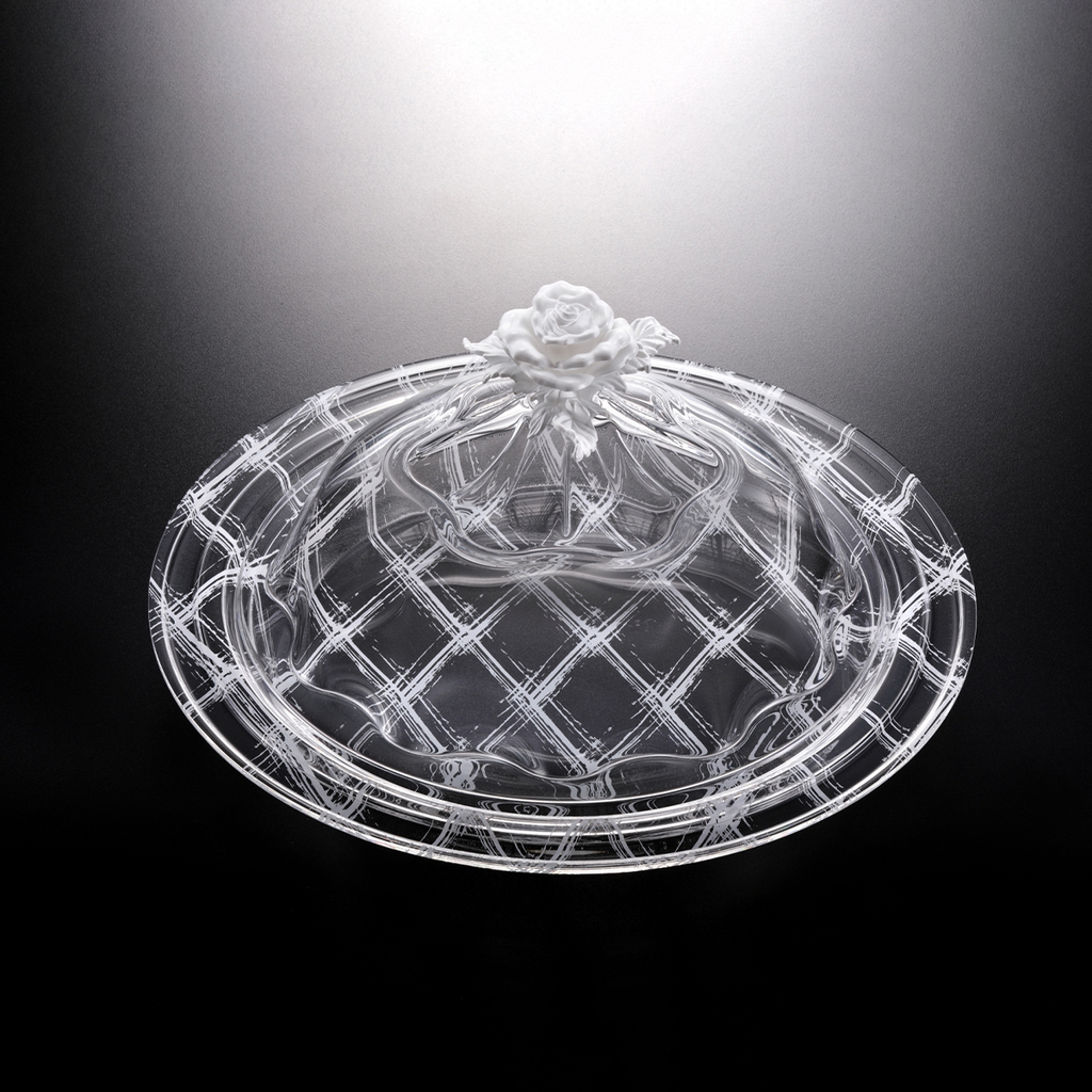 Vague Acrylic Round Serving Set 47.5 cm White Design