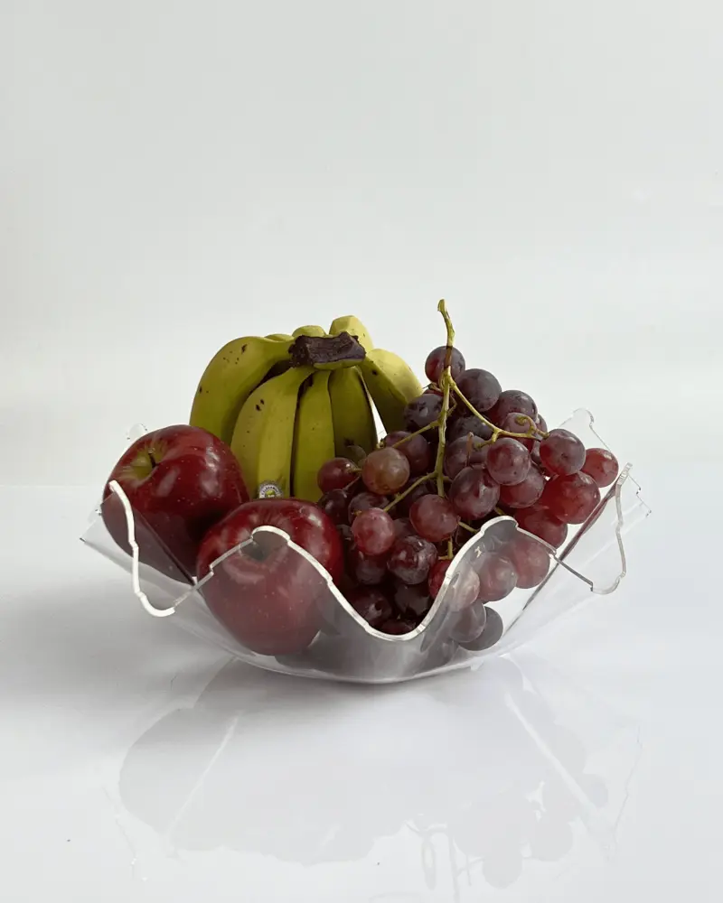Vague Acrylic Clear Fruit Bowl 24.5 cm