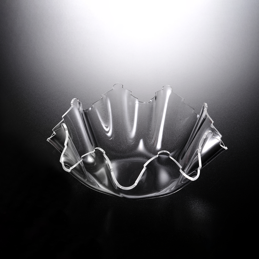 Vague Acrylic Clear Fruit Bowl 24.5 cm