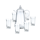 Vague Acrylic Transparent Acrylic Water Jug with6 Water Cups