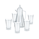 Vague Acrylic Transparent Acrylic Water Jug with6 Water Cups