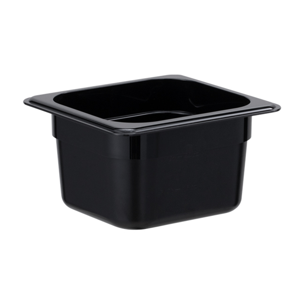 جاط من البولي كاربونيت   1/6 ، 10 سم أسود