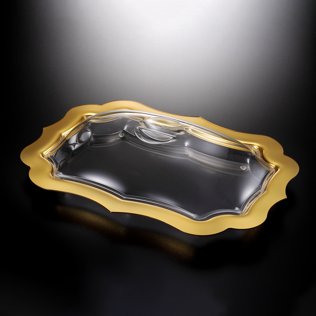 Vague Acrylic Dessert Serving Set Rectangular 41.5 cm x 58 cm
