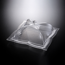 Vague Acrylic Square Dessert Serving Set Clear 40 cm