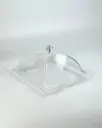 Vague Acrylic Square Dessert Serving Set Clear 30 cm