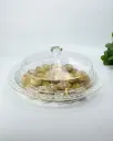 Vague Acrylic Dessert Serving Set Round Clear L