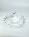 Vague Acrylic Dessert Serving Set Round Clear S