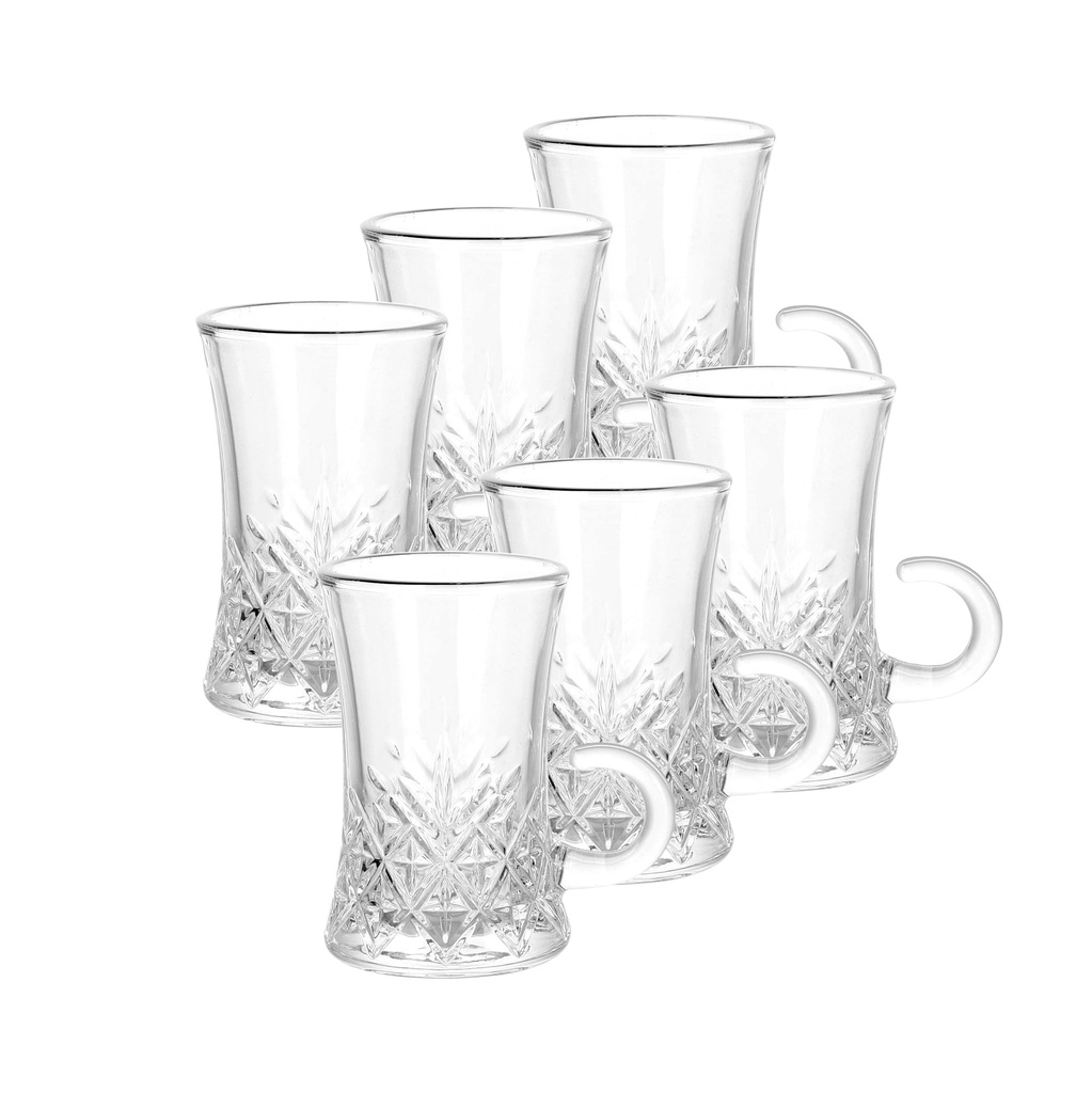 Glass 6 Pcs Tea Cup Set 110 ml - Frost Design