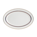 Decopor 12" Oval Plate Midnight Gold Design