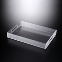 Vague Acrylic Serving Tray 43 cm x 30.5 cm Silver