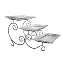 Vague 3 Tier Glass Cake Serving Set 27.5 cm x 16 cm