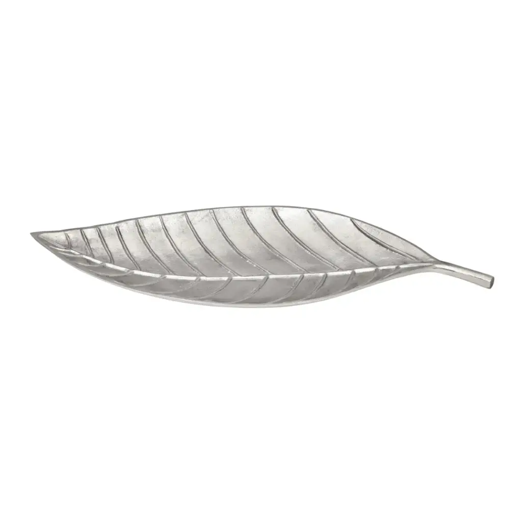 Vague Aluminium Platter with Stainless Steel Silver Finish 63 cm India