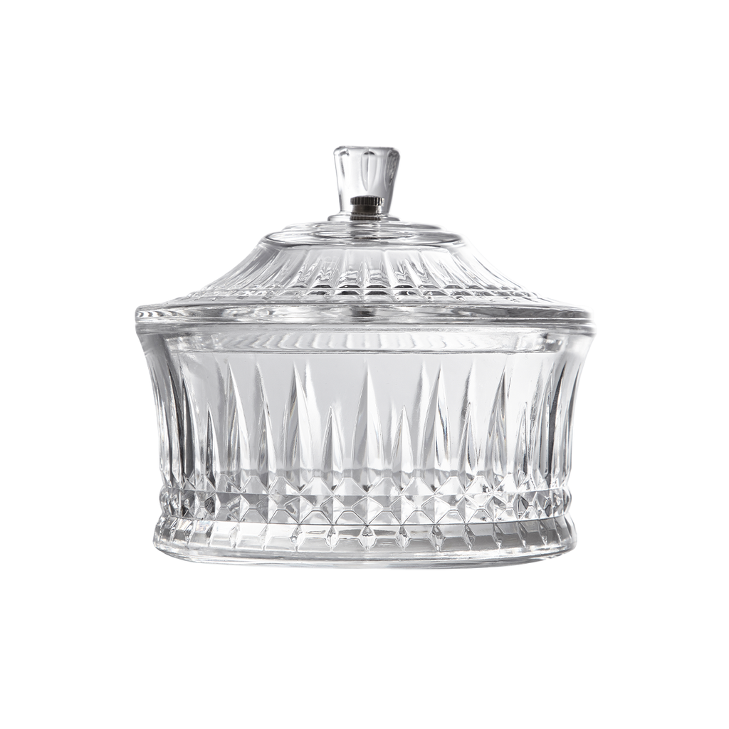 Vague Acrylic Round Bowl with Lid 10 cm