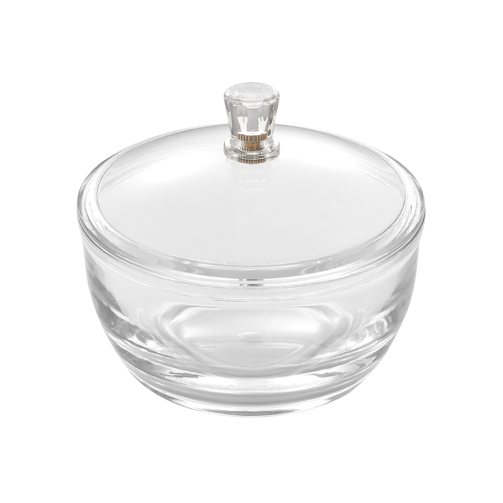 Vague Acrylic Round Bowl with Lid 10 cm