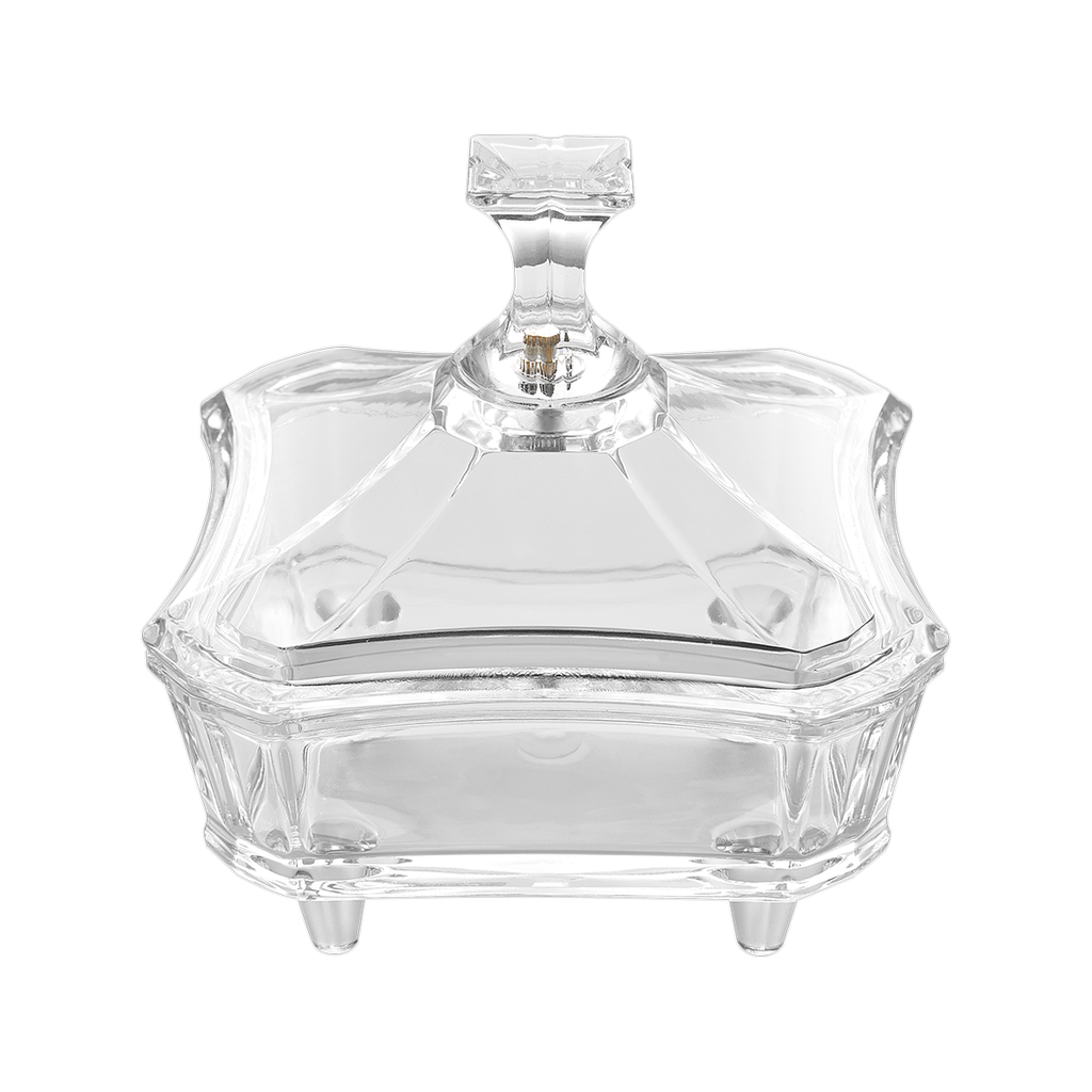 وعاء مربع أكريليك بغطاء 12 سم من ڤاج