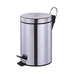 Vague 20 Liter Stainless Steel Pedal Bin Matt Finish Dia 29.2 x 44 cm