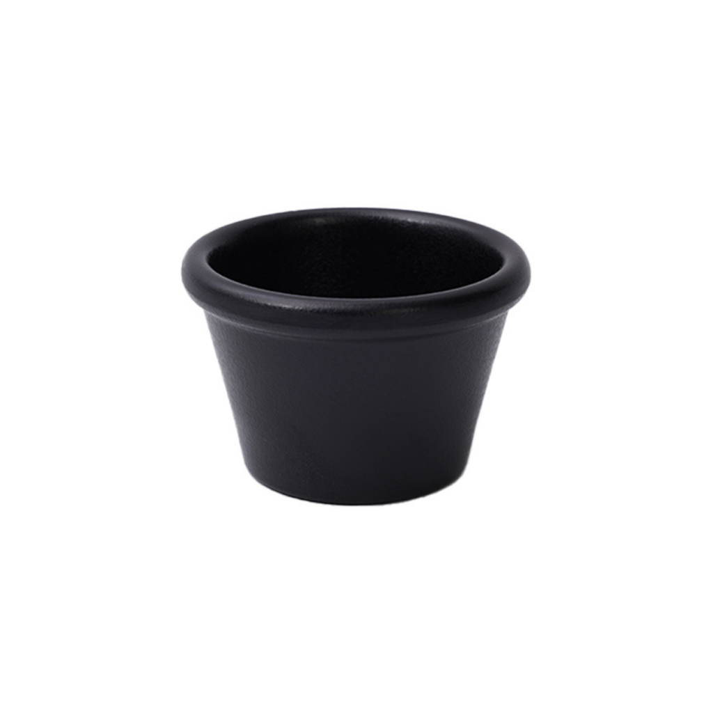 Vague Melamine Ramakin 6 x 4 cm Black Matt Finish