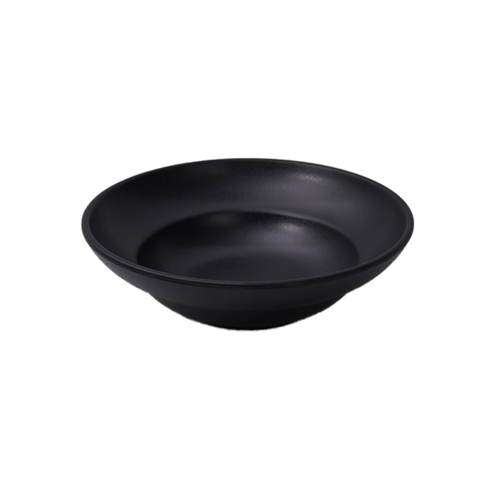 Vague Melamine Pasta Plate 15 x 4 cm Black Matt Finish