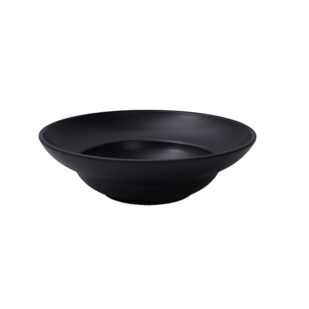 Vague Melamine Pasta Plate 20.3 x 5.5 cm Black Matt Finish