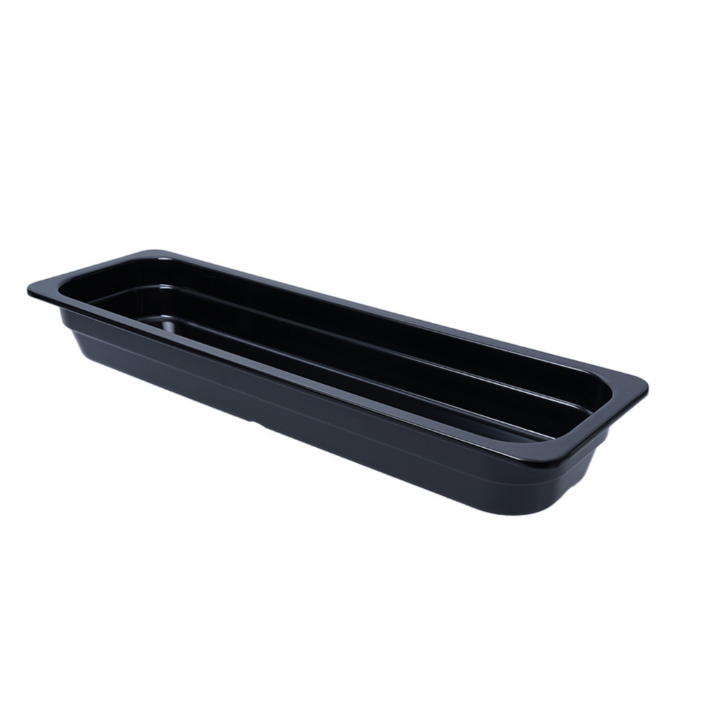 Vague Black Melamine GN Pan 2/4 65mm
