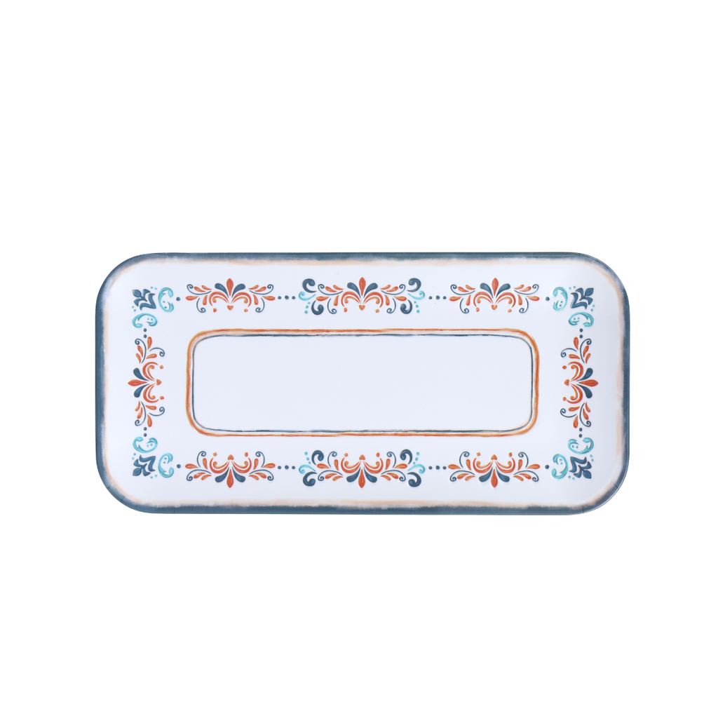 Vague Melamine Rectangle Tray 14.2'' Marrakech Design