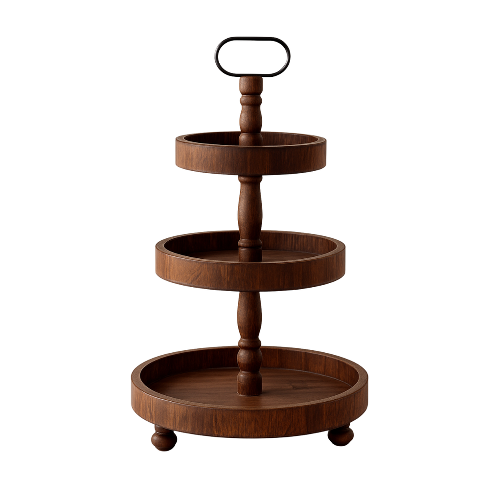 Vague Wooden Food Display Stand