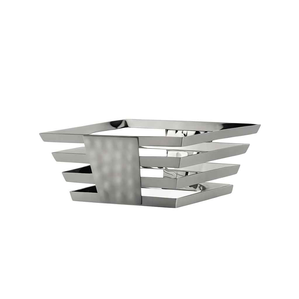 Vague Stainless Steel Hammered Shelf 24 x 24 x H10 cm (T2 mm)
