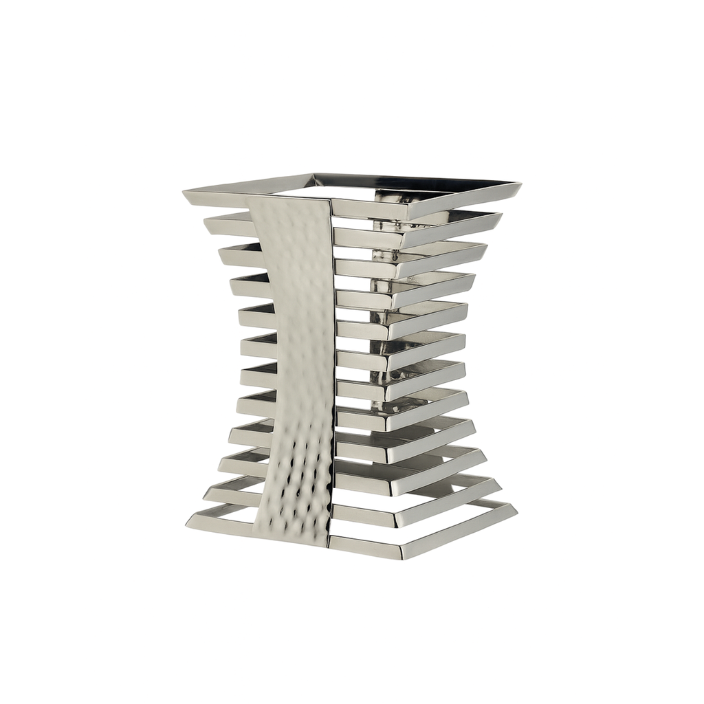 Vague Stainless Steel Hammered Shelf 24 x 24 x H34 cm (T2 mm)