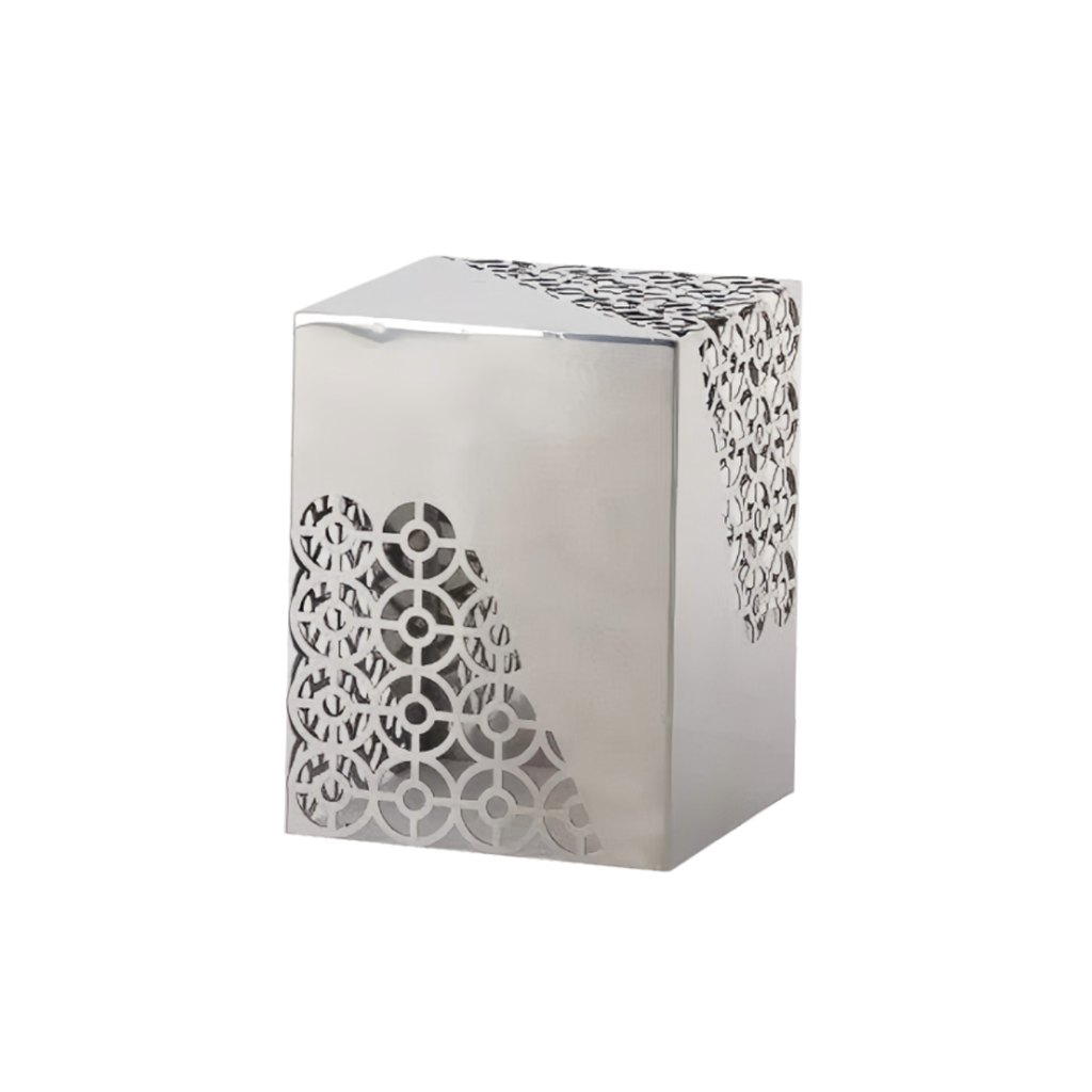 Vague Steel Display Stand with White Acrylic Plate 21 x 21 x H21 cm
