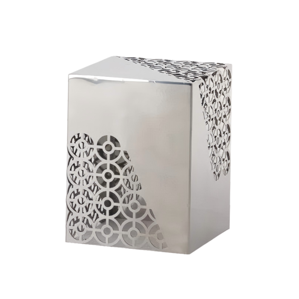 Vague Steel Display Stand with White Acrylic Plate 21 x 21 x H28 cm