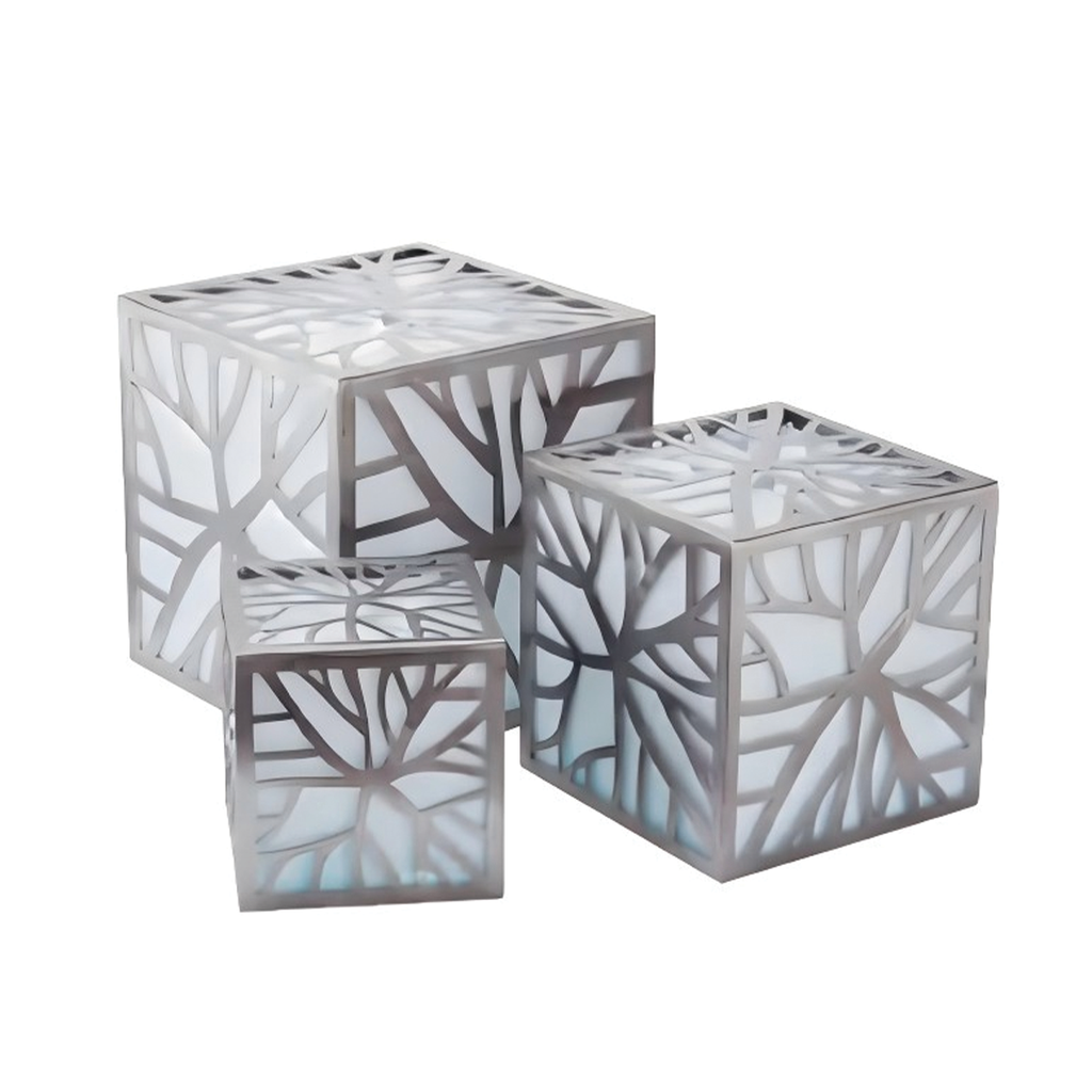 حامل تقديم  فولاذي 3 طبقات مع طقم إضاءة LED من ڤاج