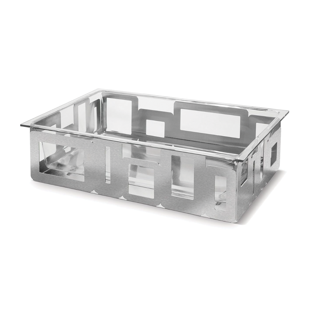 Vague Steel Ice Storage Stand with Acrylic Insert 50 x 30 x H18 cm