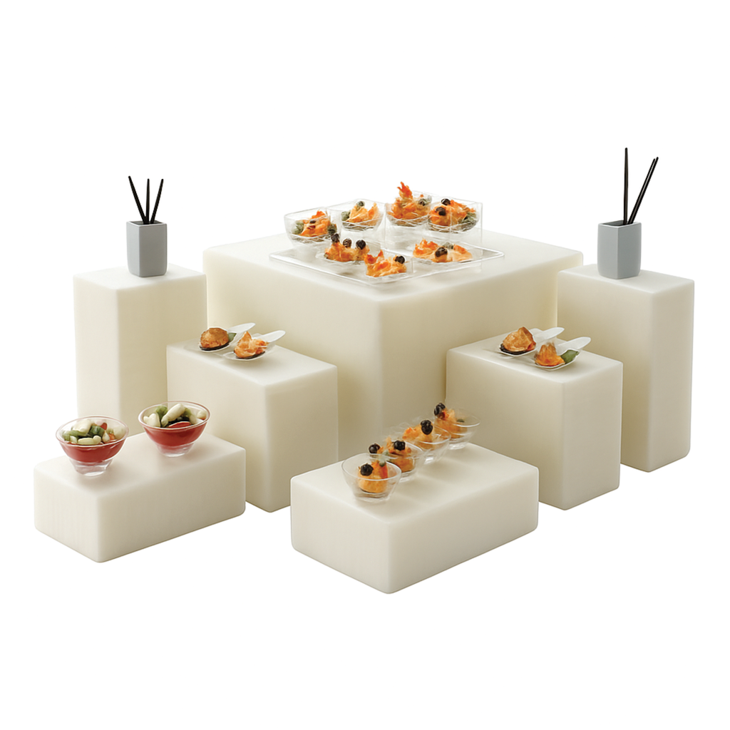 Vague 7 Layers Acrylic Buffet Stands Set