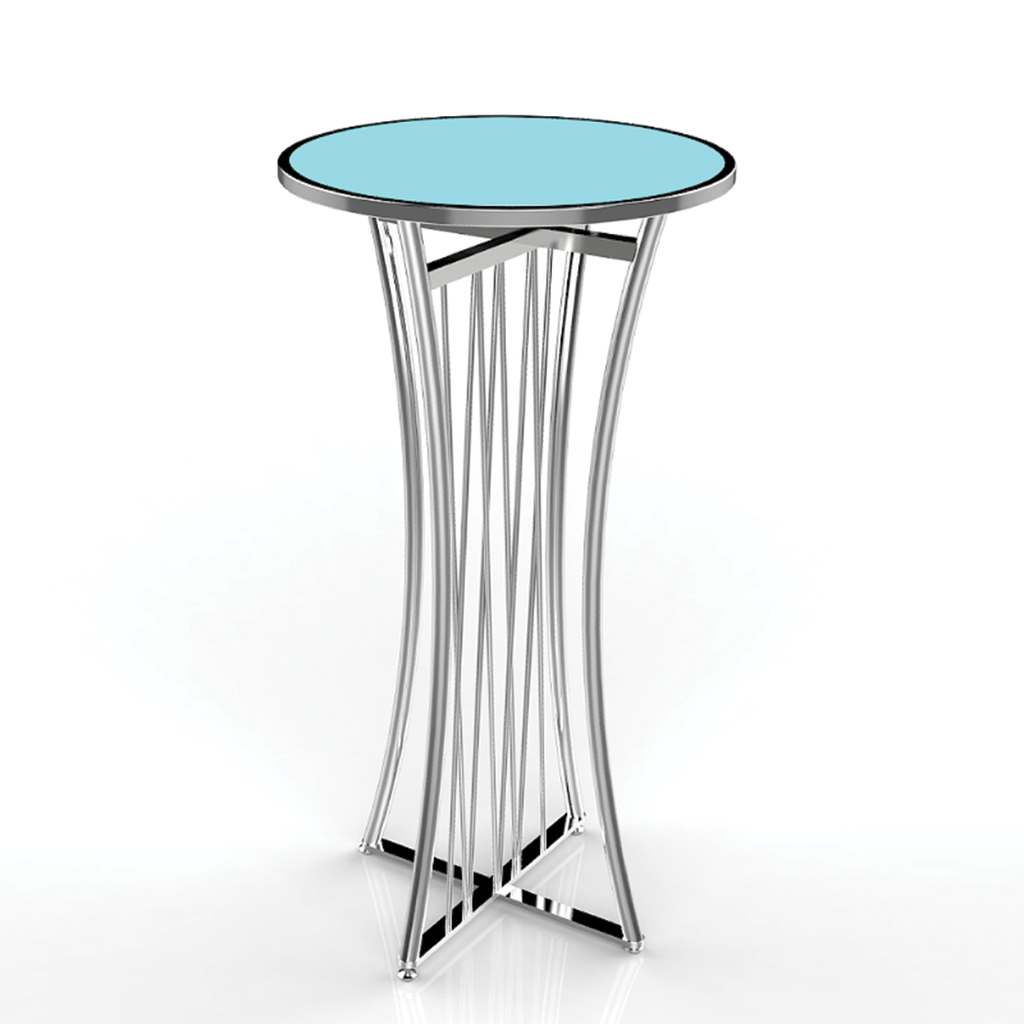 Vague Foldable Steel Cocktail Table With LED 60 x 45 x H100 cm
